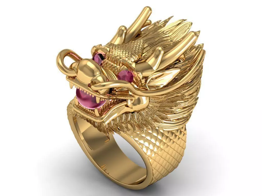 Dragon ring keep gem 3D model
