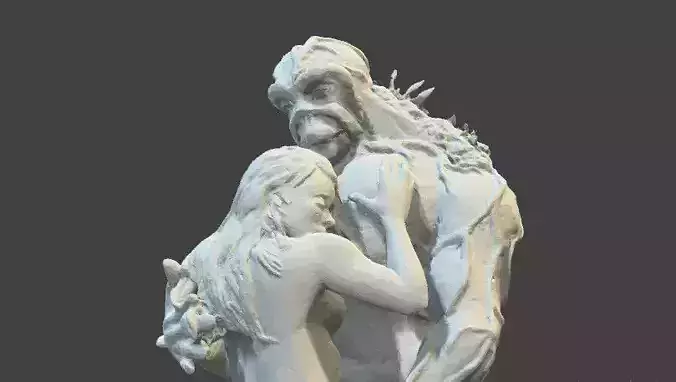SWAMP THING AND ABBY 3d printable statuine 3D print model