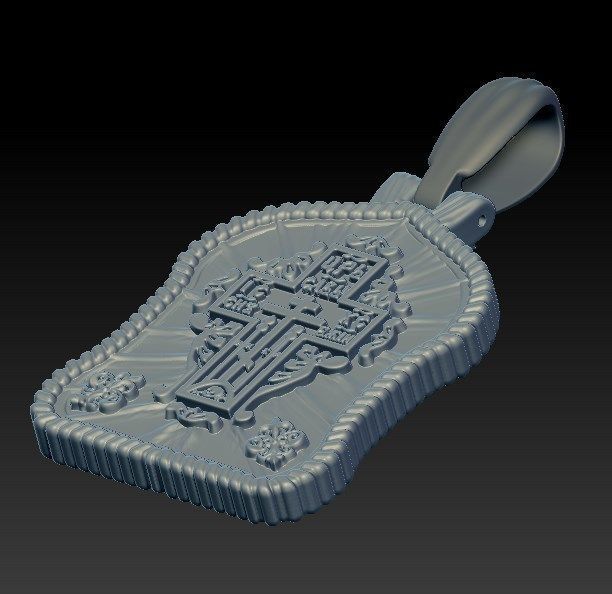 Holy family icon with cross on the other side and Christmas star 3D print model_13