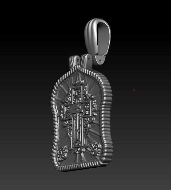 Holy family icon with cross on the other side and Christmas star 3D print model_15