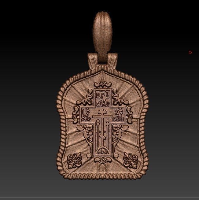 Holy family icon with cross on the other side and Christmas star 3D print model_2