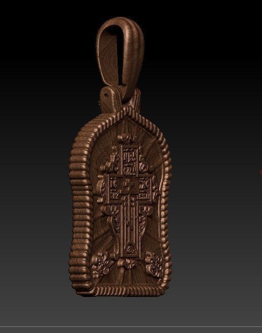 Holy family icon with cross on the other side and Christmas star 3D print model_22