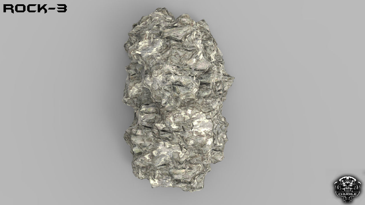 Cliff Rock High Poly 3D model_12