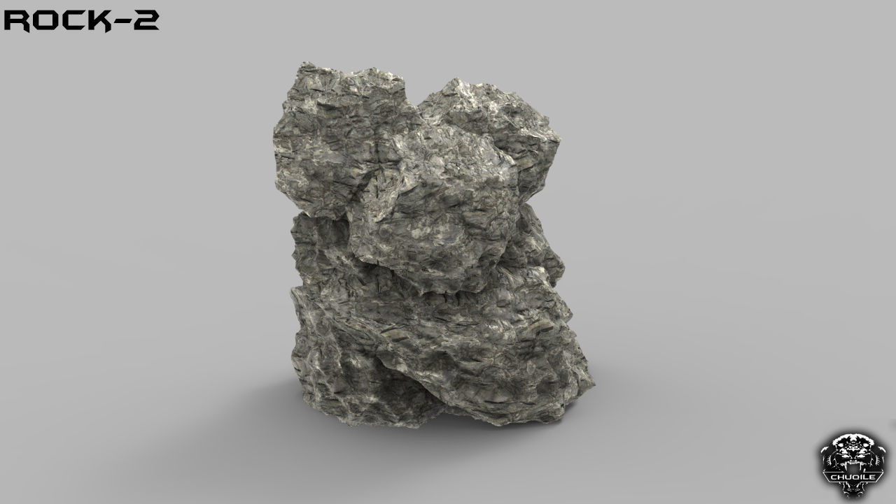 Cliff Rock High Poly 3D model_20