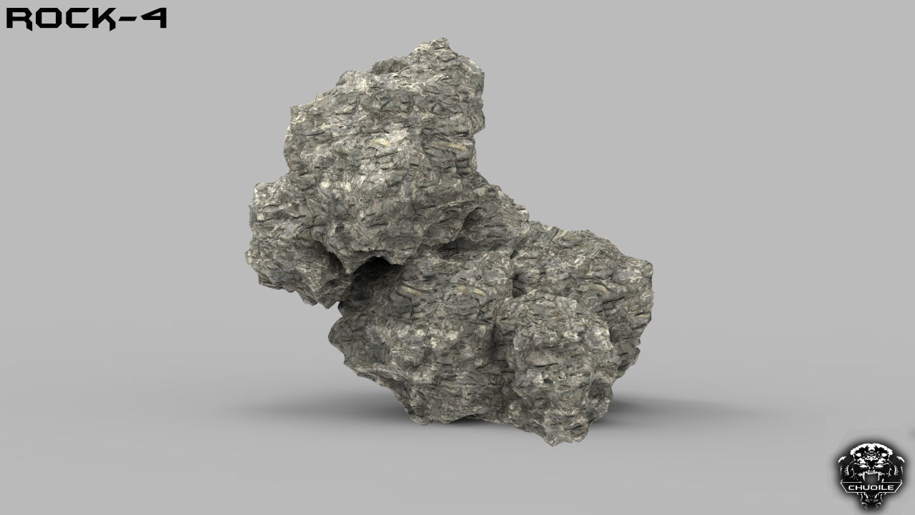 Cliff Rock High Poly 3D model_13