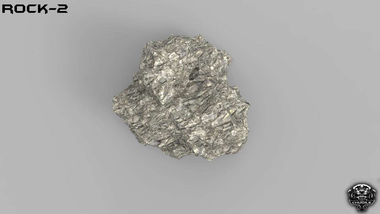 Cliff Rock High Poly 3D model_7