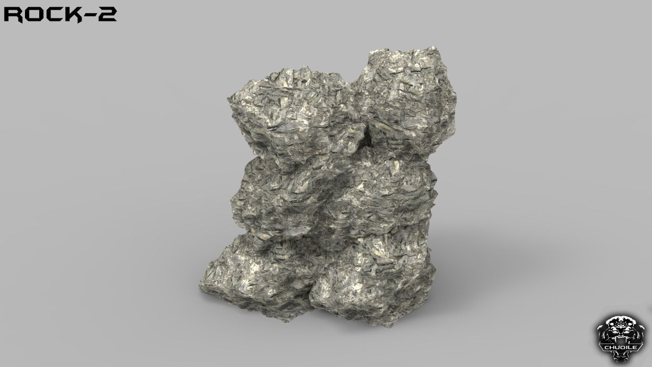 Cliff Rock High Poly 3D model_6