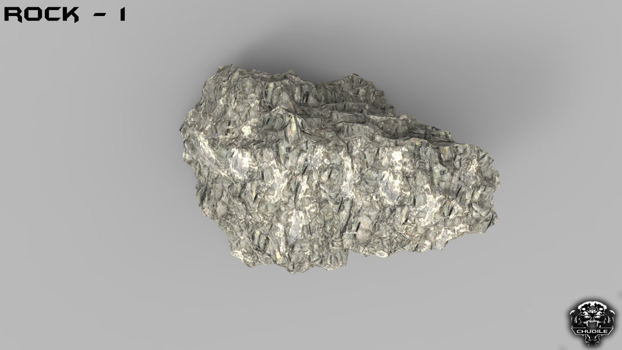 Cliff Rock High Poly 3D model_5