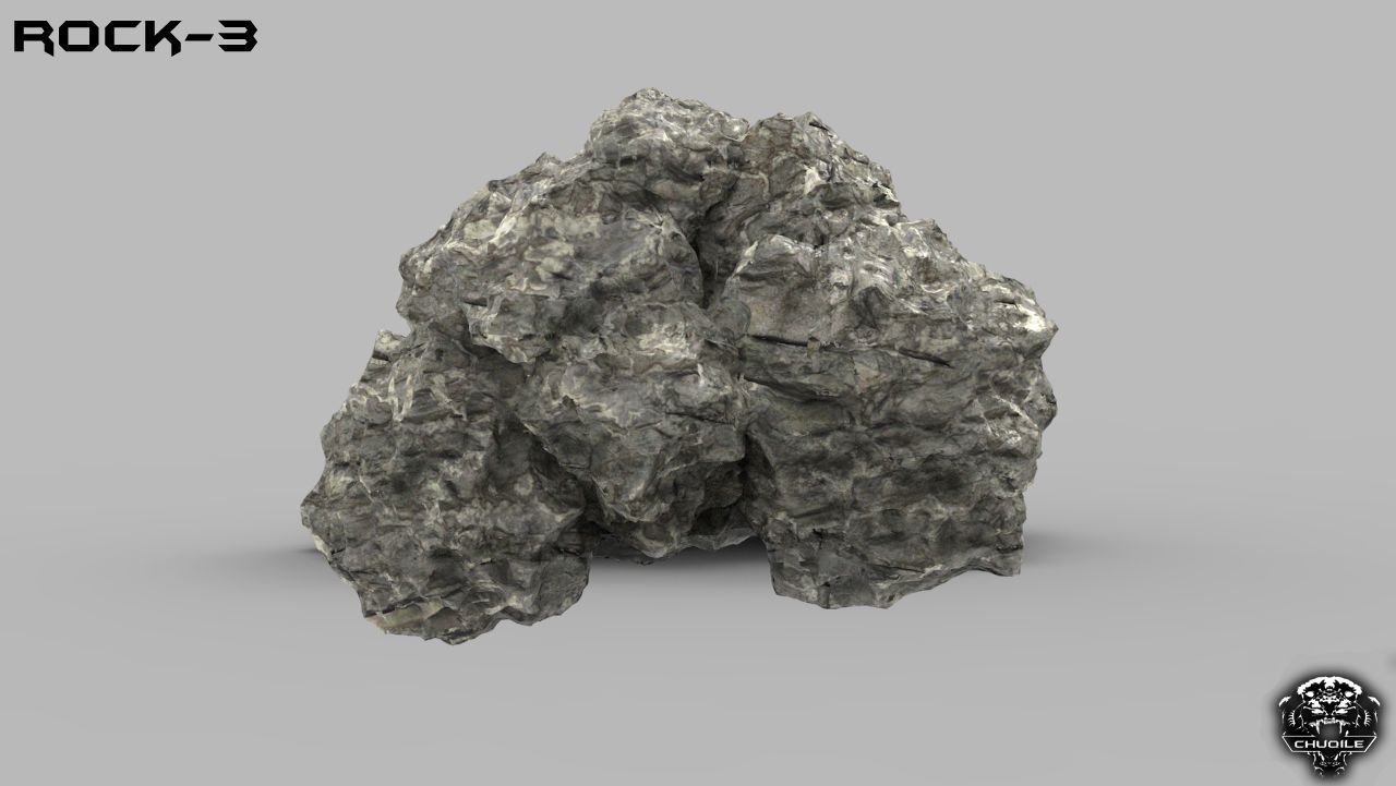 Cliff Rock High Poly 3D model_9