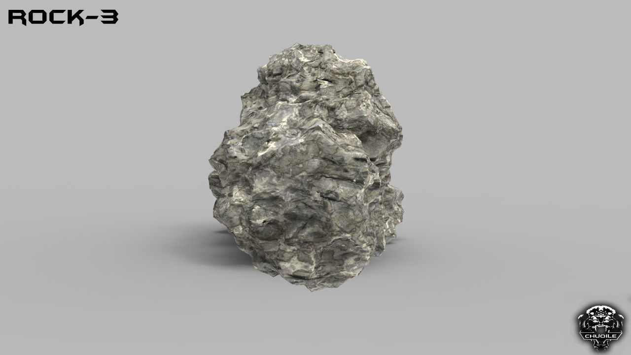 Cliff Rock High Poly 3D model_11