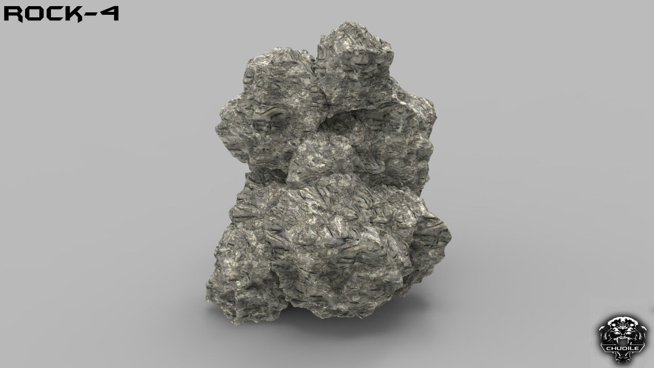 Cliff Rock High Poly 3D model_15