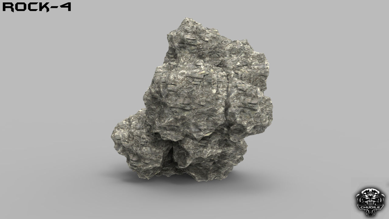 Cliff Rock High Poly 3D model_16
