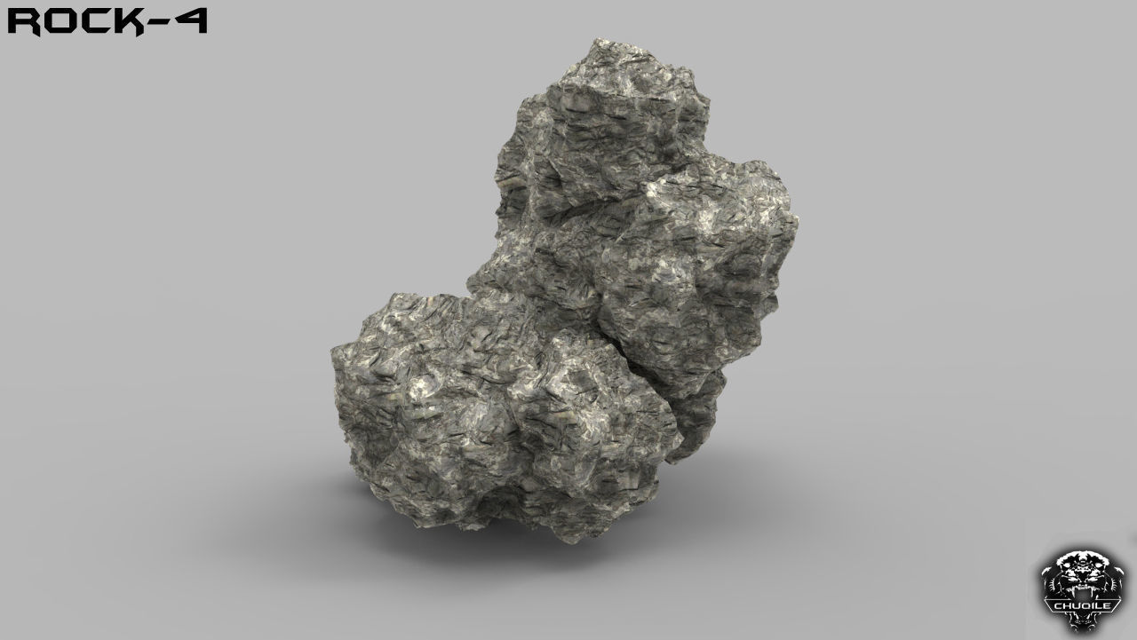 Cliff Rock High Poly 3D model_14