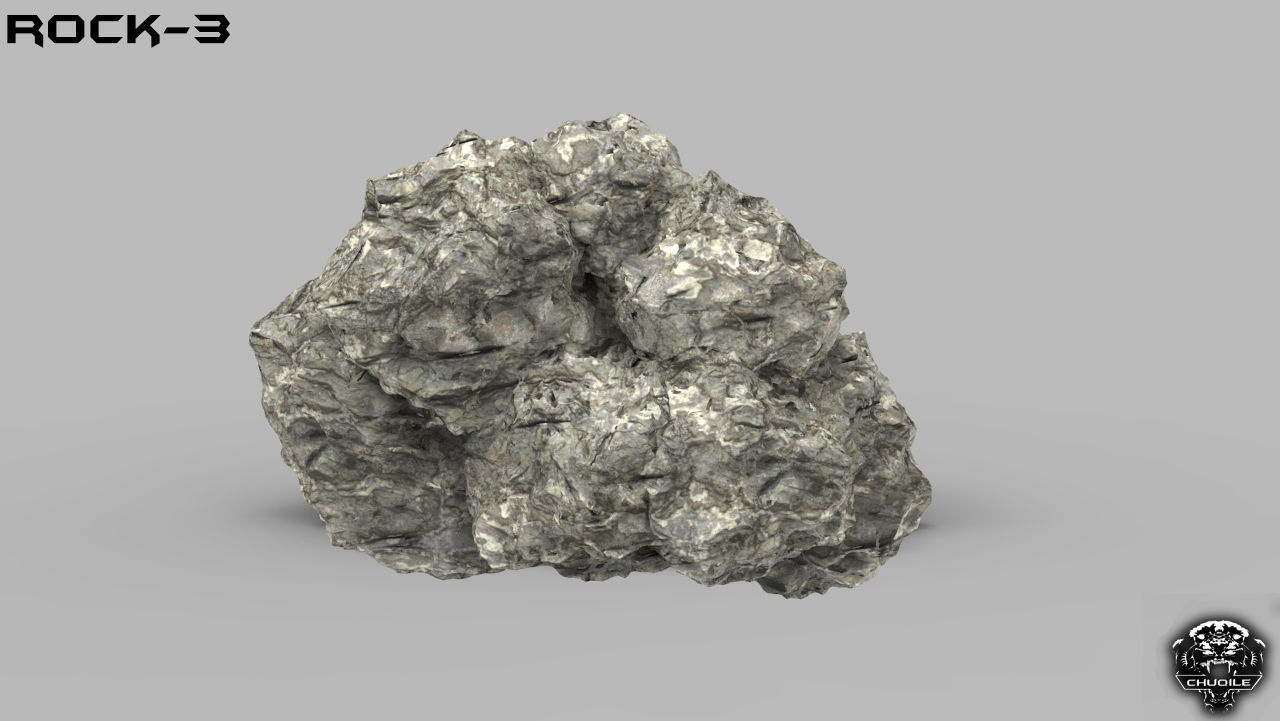 Cliff Rock High Poly 3D model_8