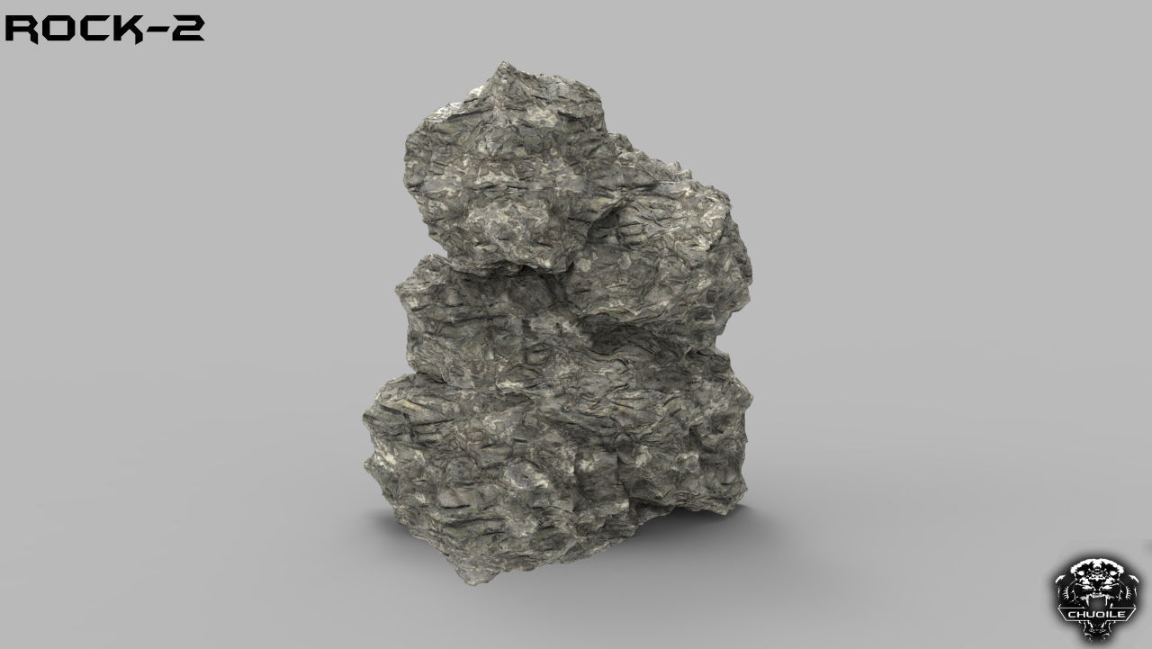Cliff Rock High Poly 3D model_19