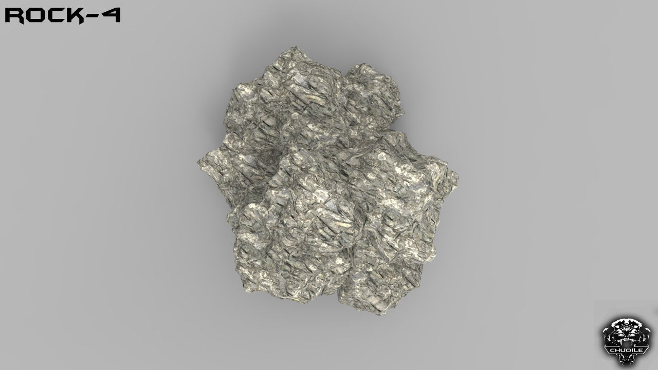 Cliff Rock High Poly 3D model_17