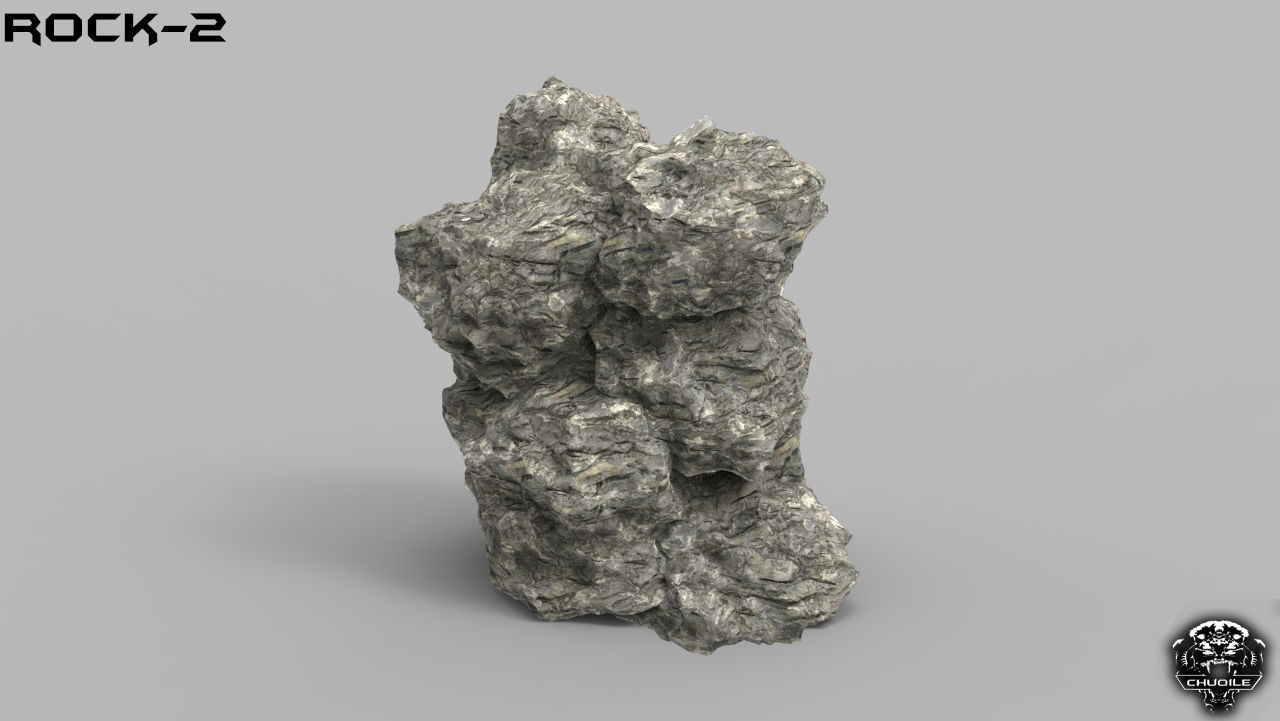 Cliff Rock High Poly 3D model_18
