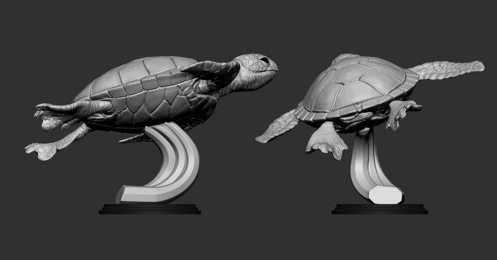 Turtle star wars force awakens statue 3D print model_3