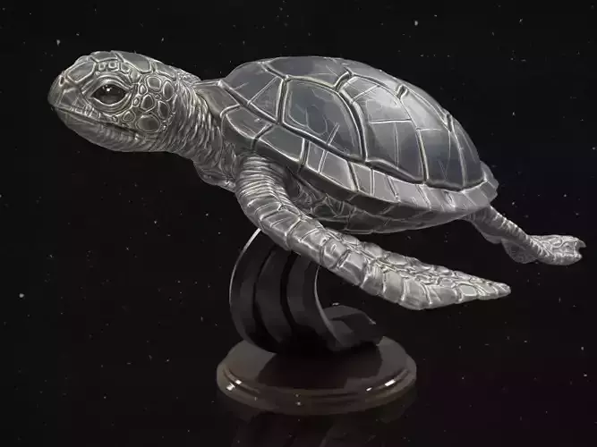 Turtle star wars force awakens statue 3D print model