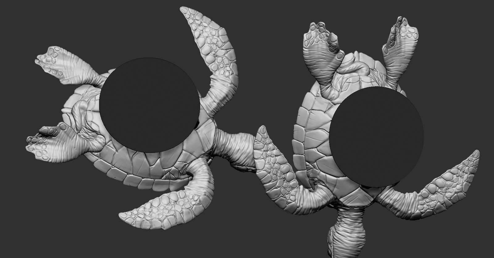 Turtle star wars force awakens statue 3D print model_4