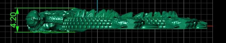 Asian Dragon pendant 3D model_2