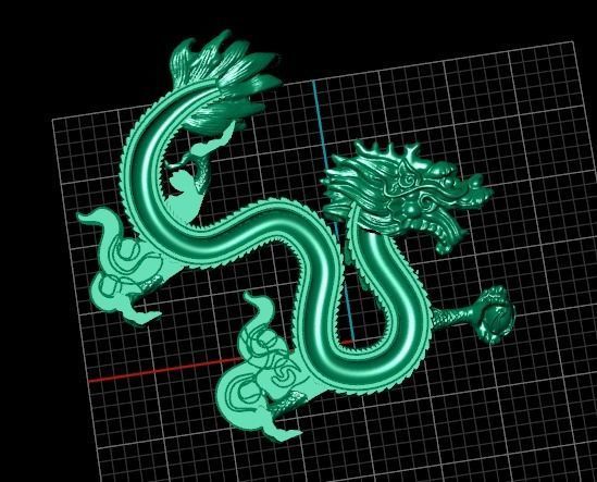 Asian Dragon pendant 3D model_5