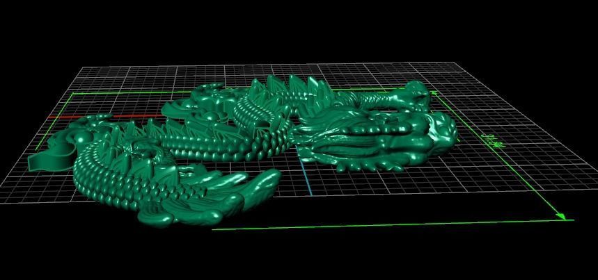 Asian Dragon pendant 3D model_3