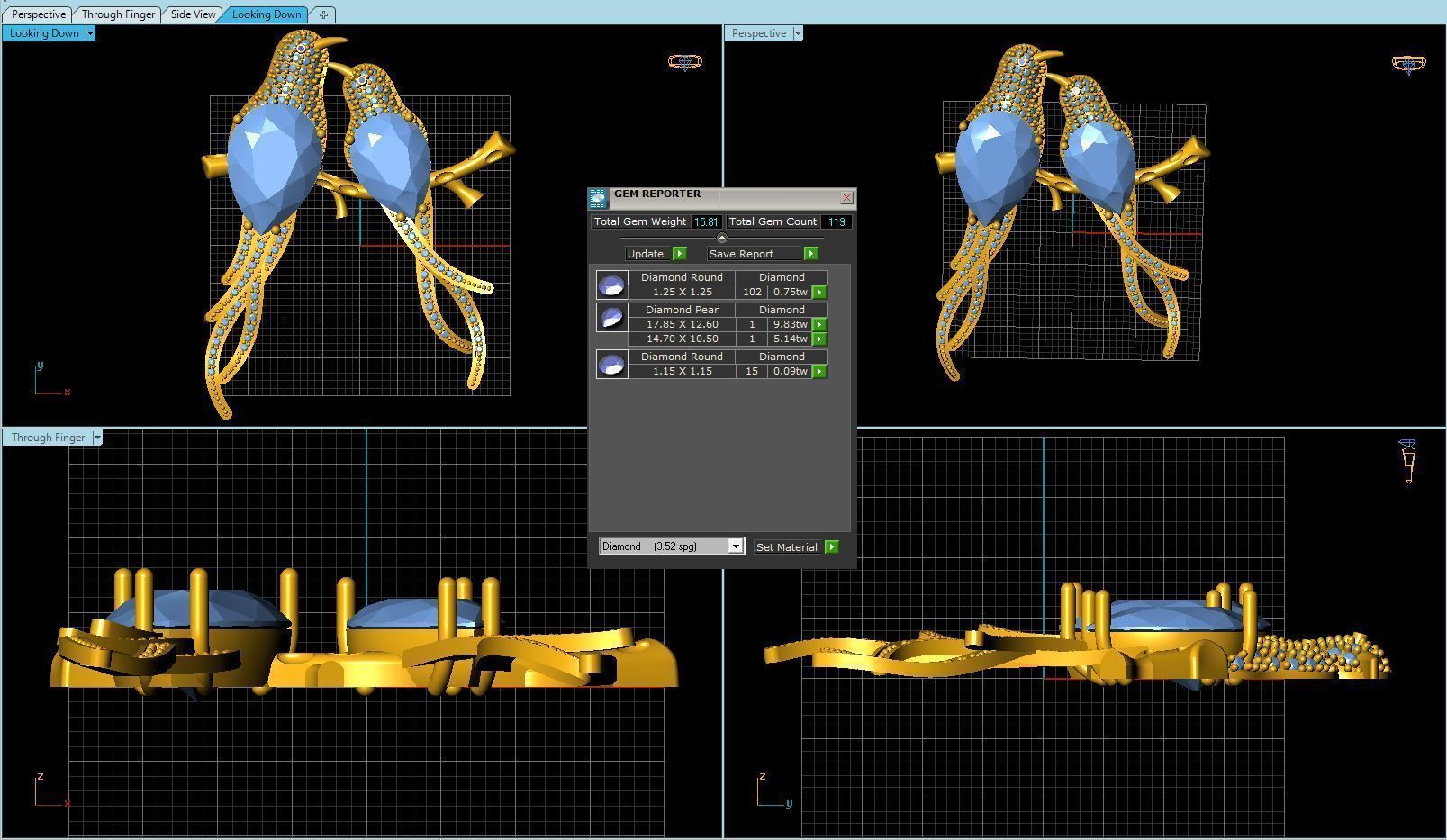 bird necklace 3D model_1