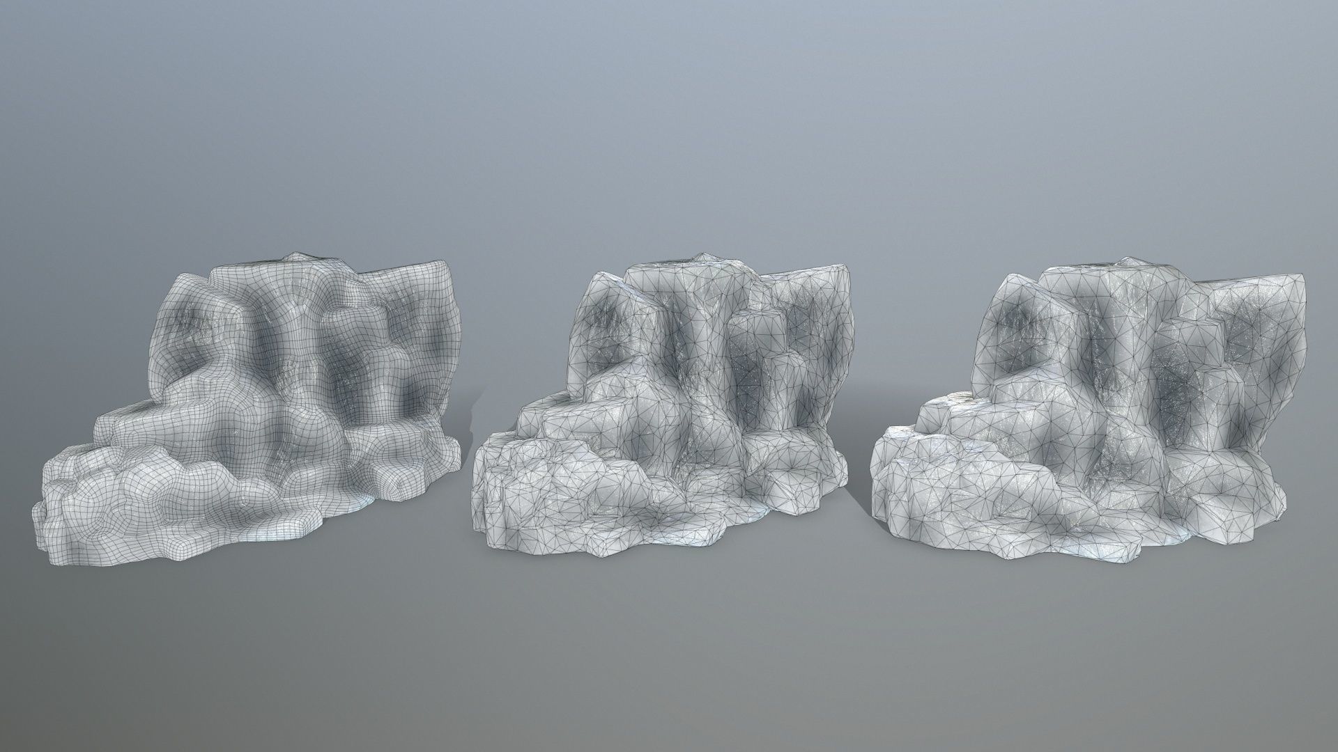 ice rocks Low-poly 3D model_9