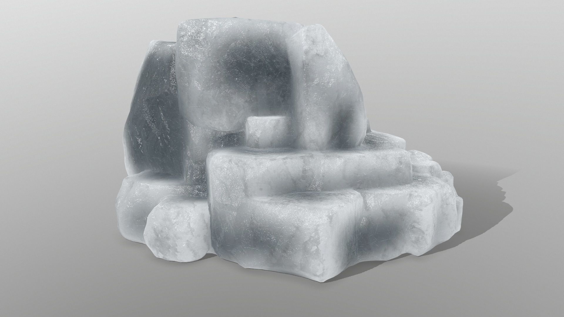 ice rocks Low-poly 3D model_4
