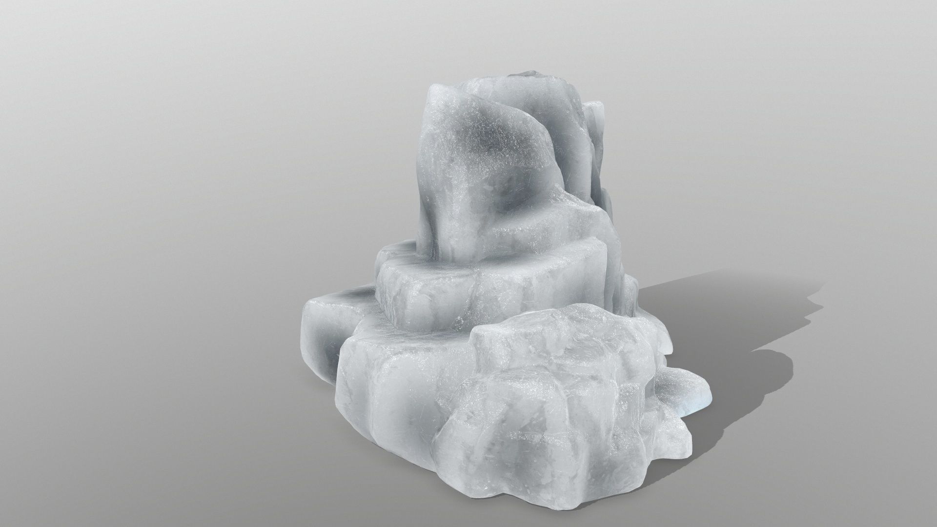 ice rocks Low-poly 3D model_2
