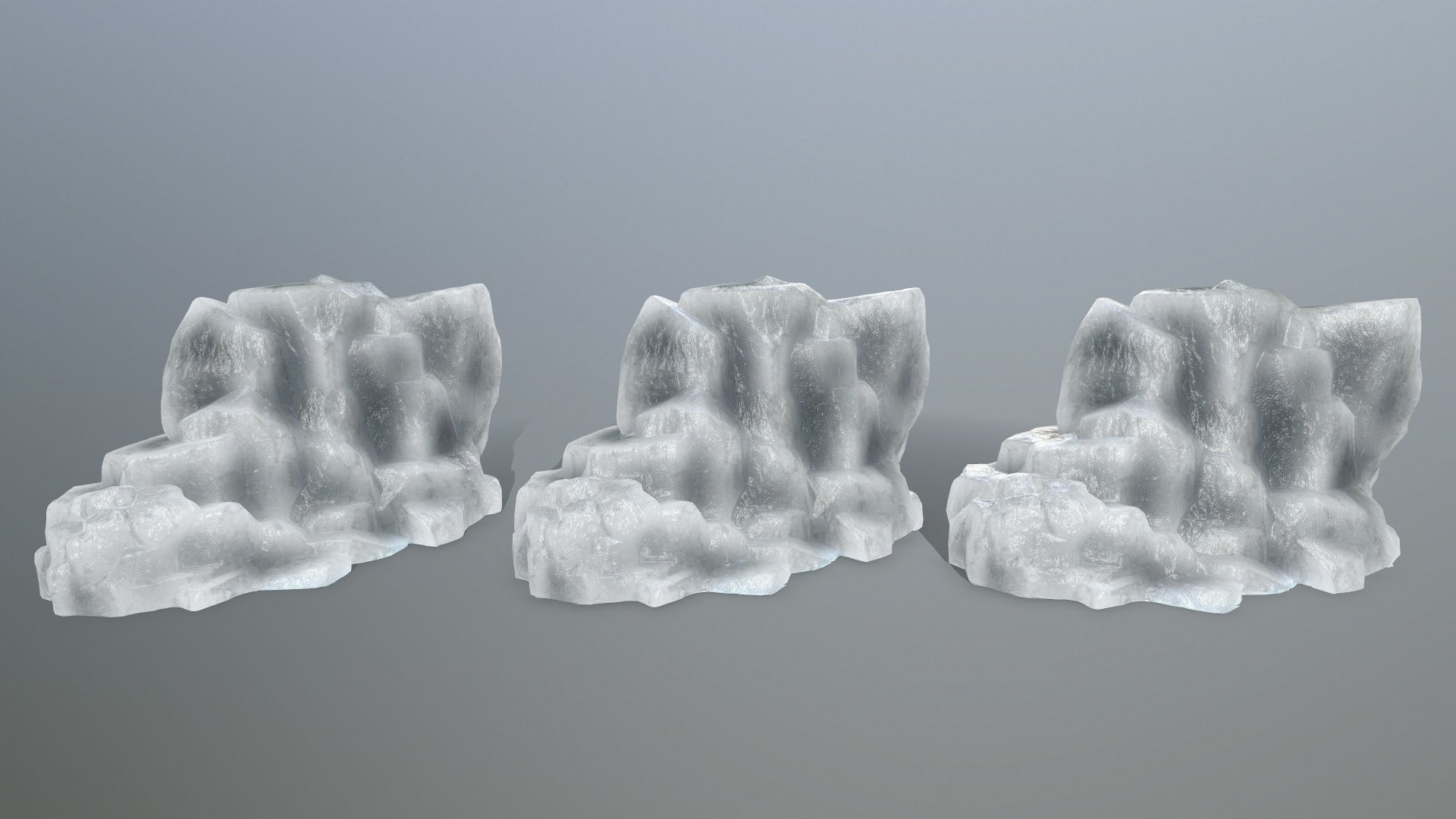 ice rocks Low-poly 3D model_8