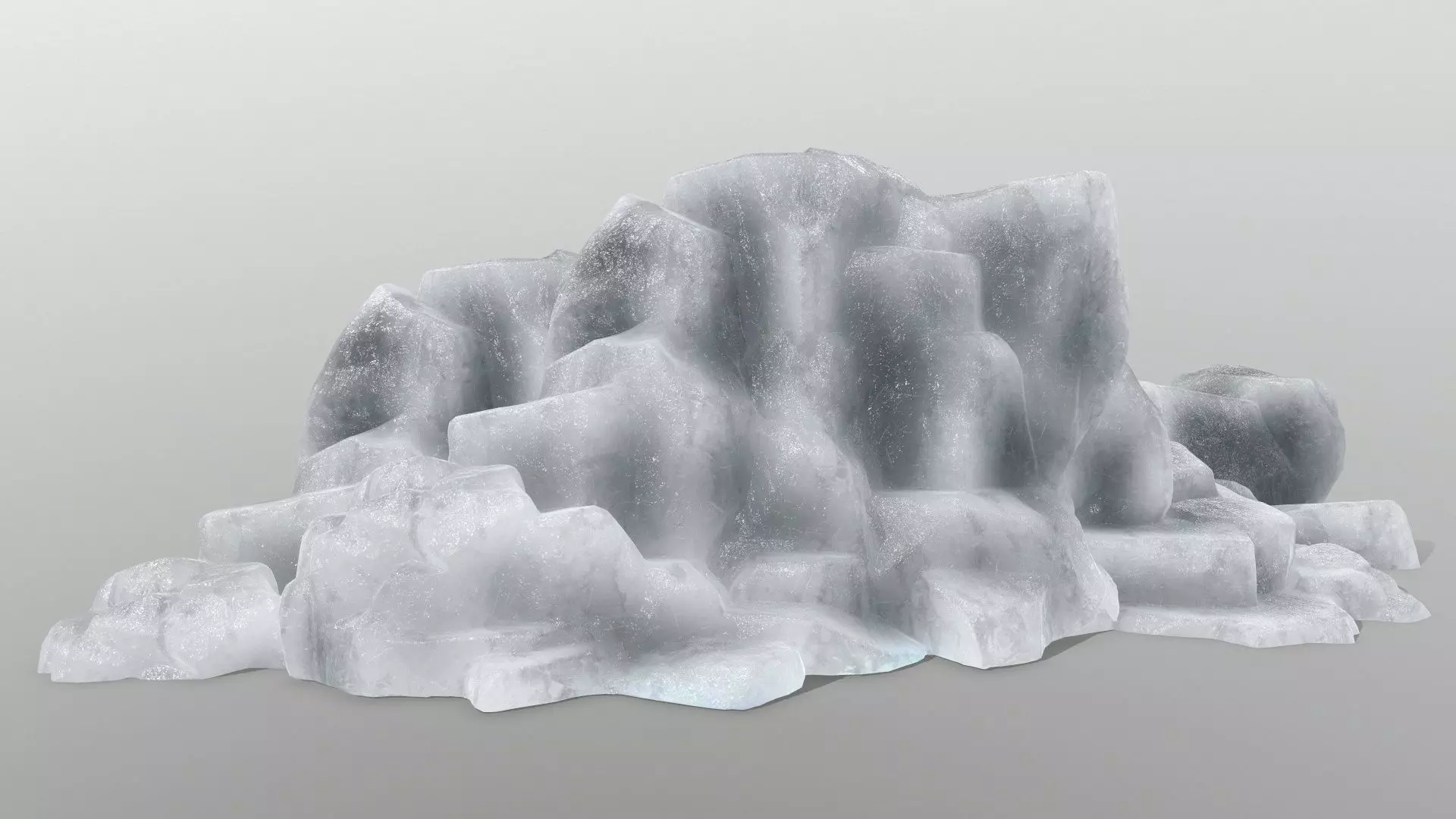 ice rocks Low-poly 3D model_0
