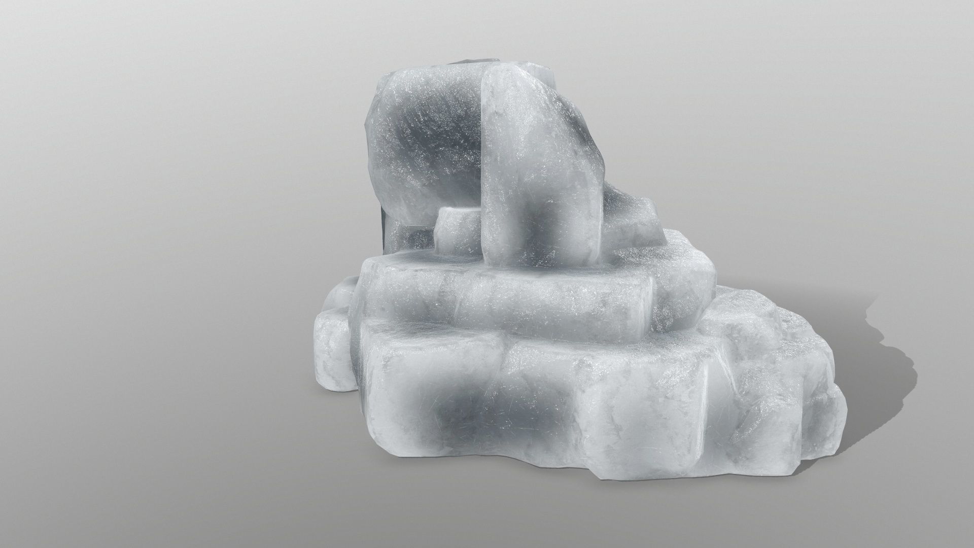 ice rocks Low-poly 3D model_3