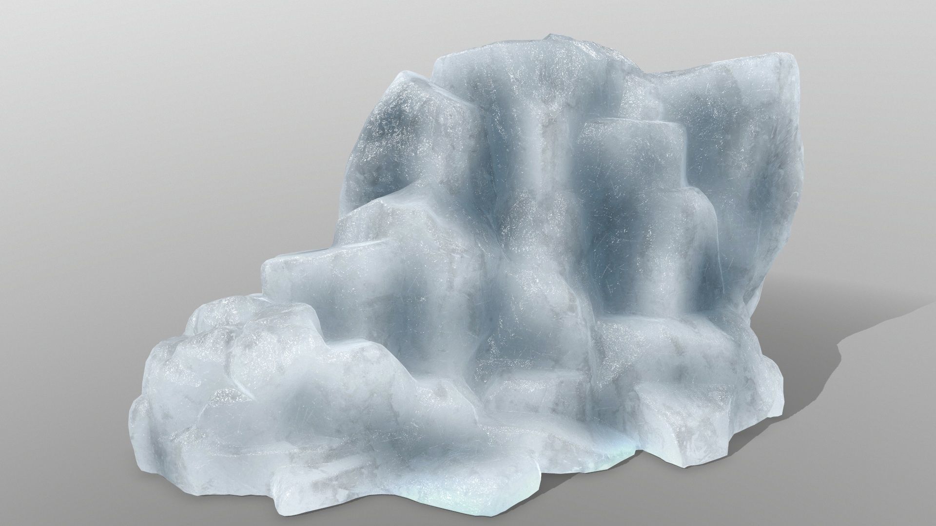 ice rocks Low-poly 3D model_1
