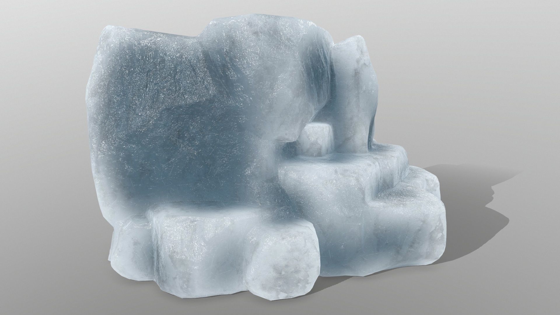 ice rocks Low-poly 3D model_5
