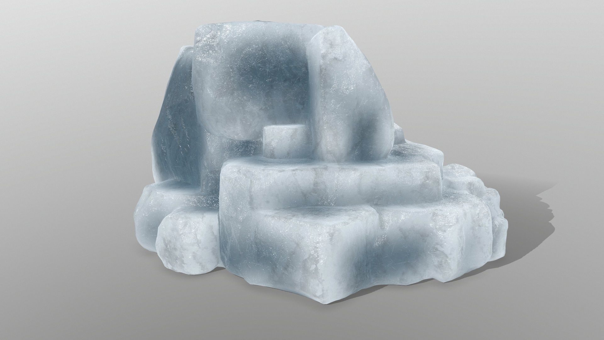 ice rocks Low-poly 3D model_4