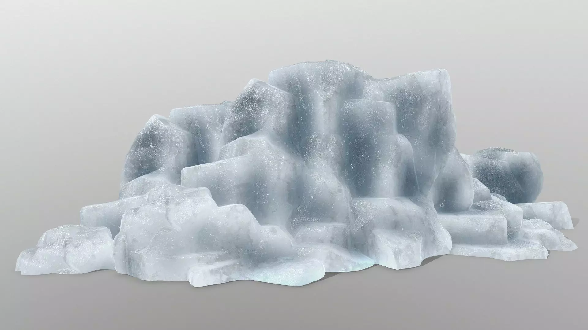 ice rocks Low-poly 3D model_0