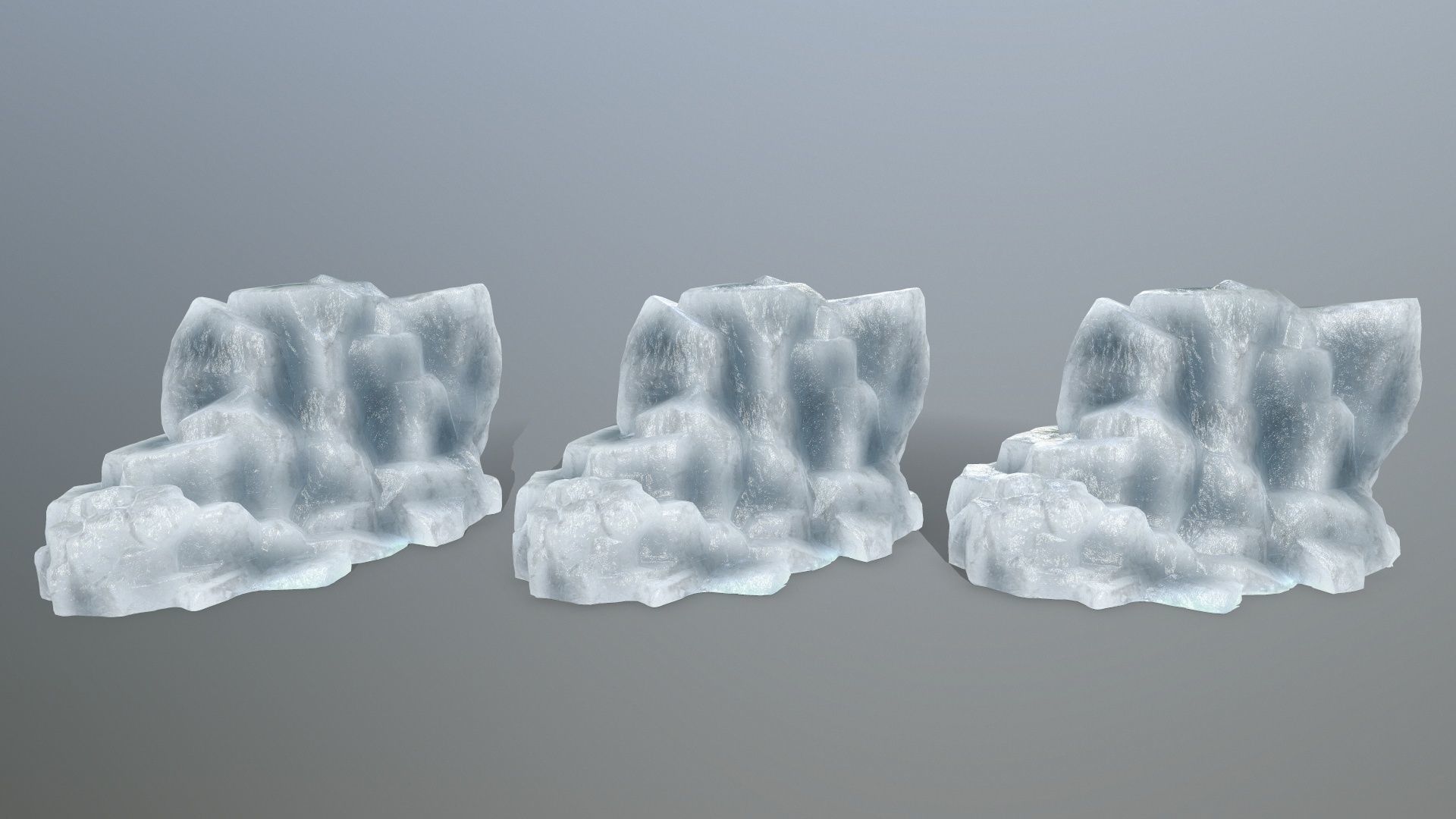 ice rocks Low-poly 3D model_9