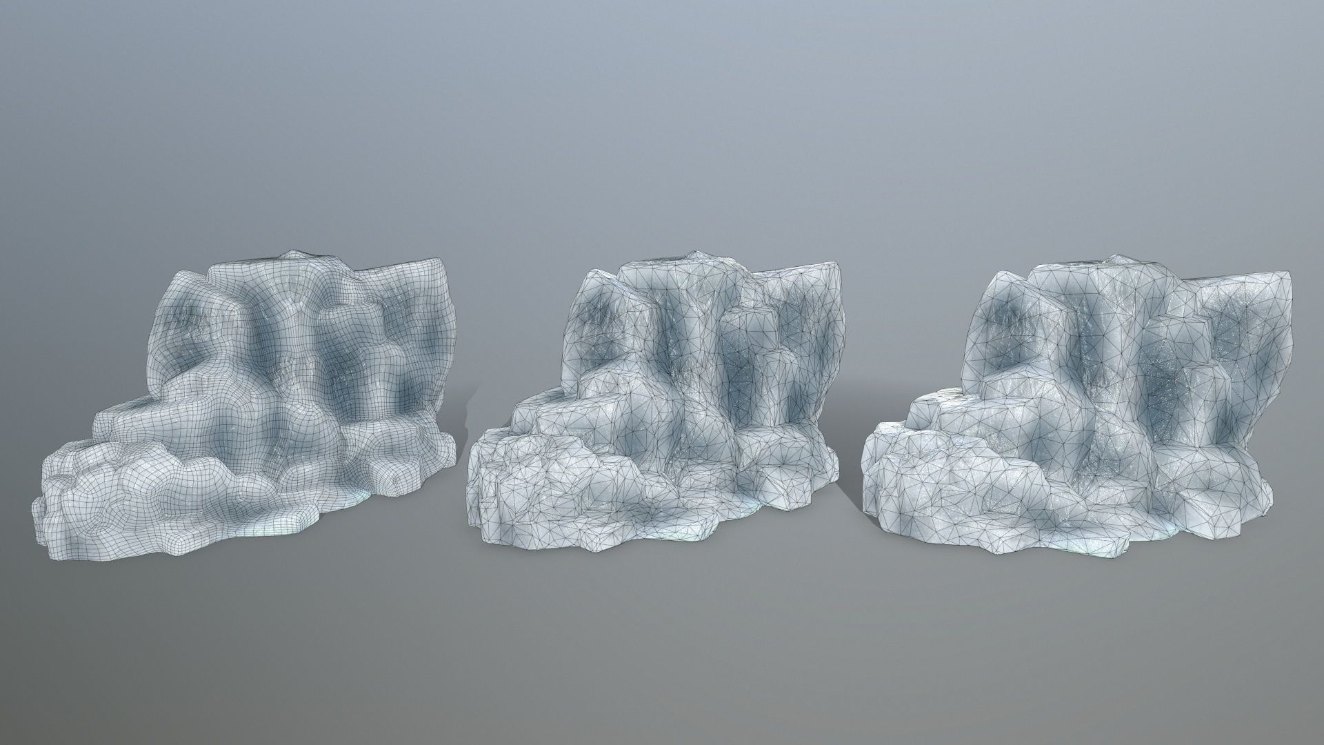 ice rocks Low-poly 3D model_10