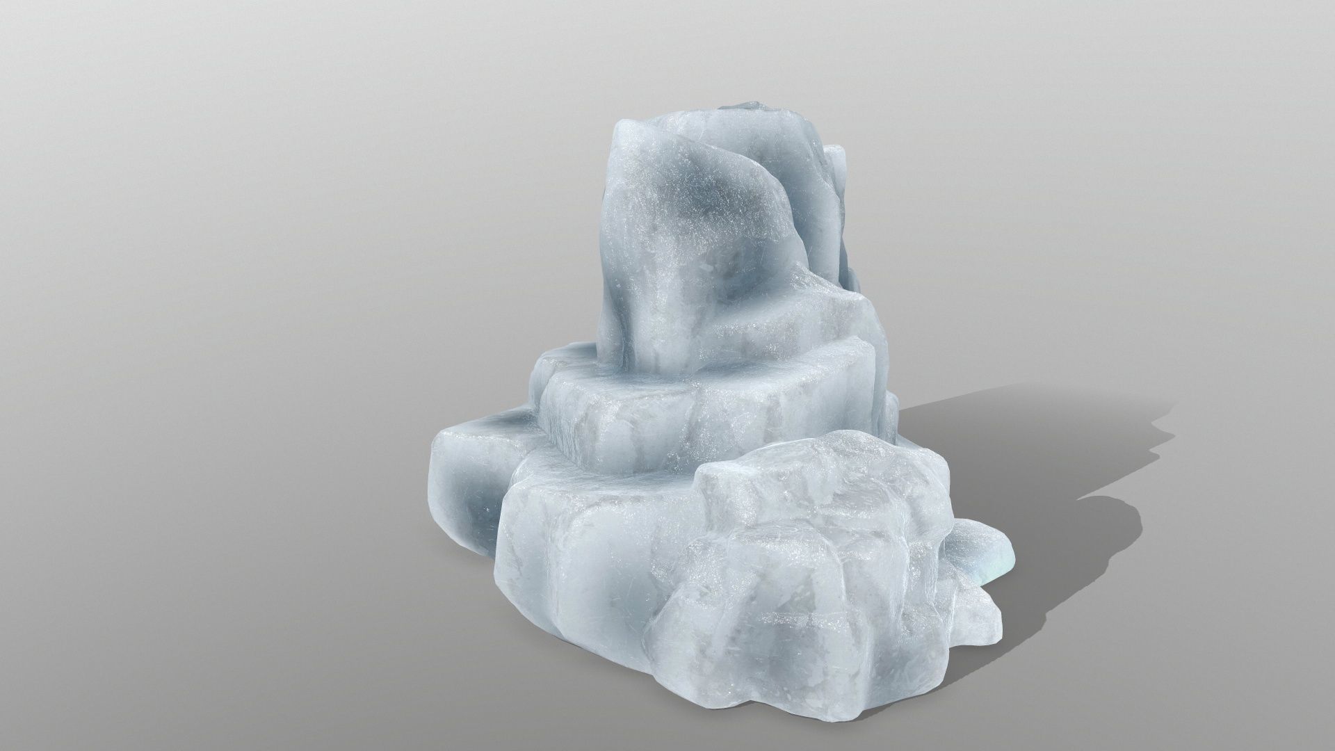 ice rocks Low-poly 3D model_2