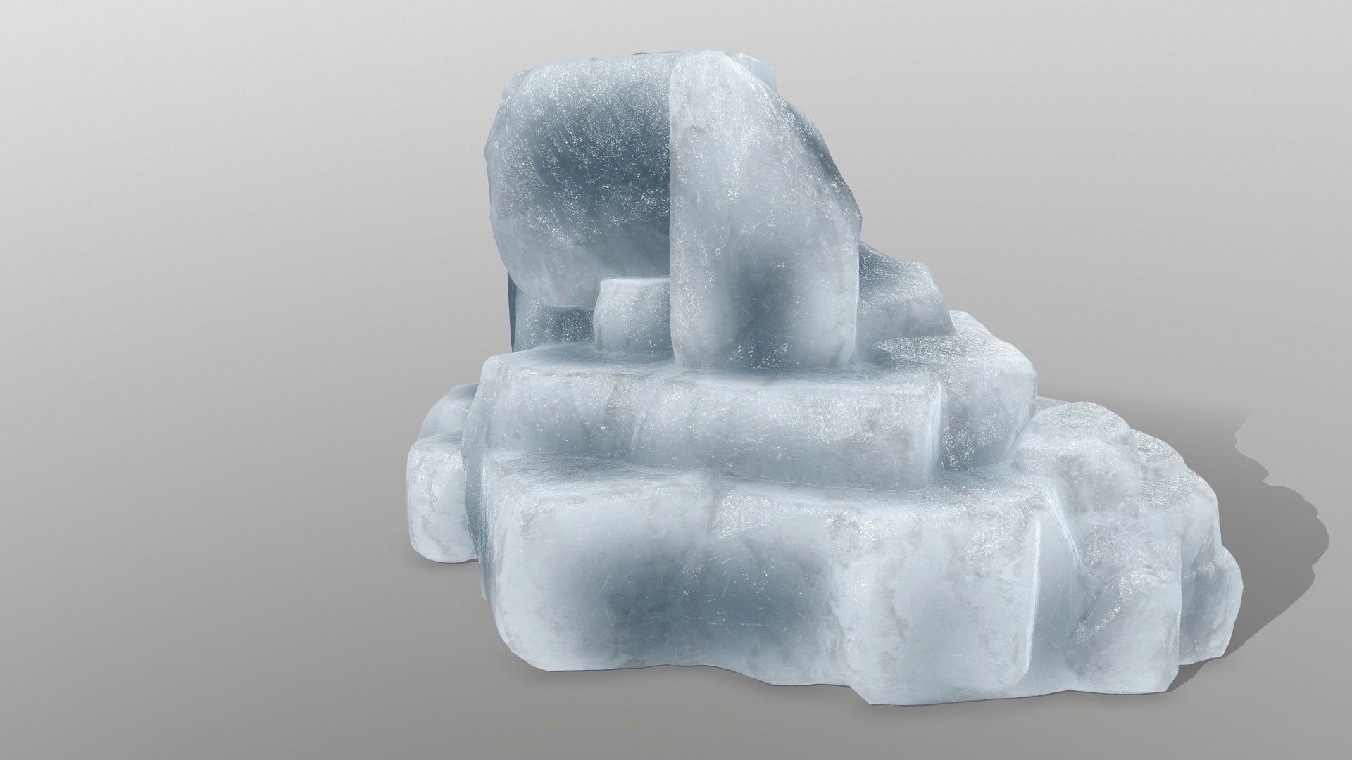 ice rocks Low-poly 3D model_3