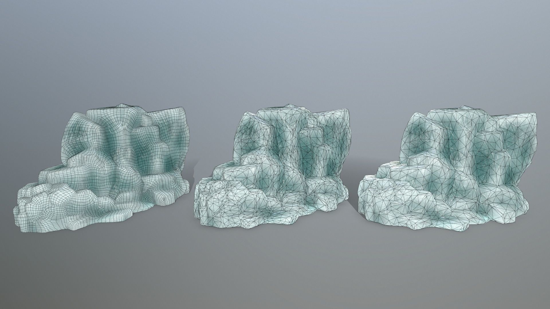 ice rocks Low-poly 3D model_9