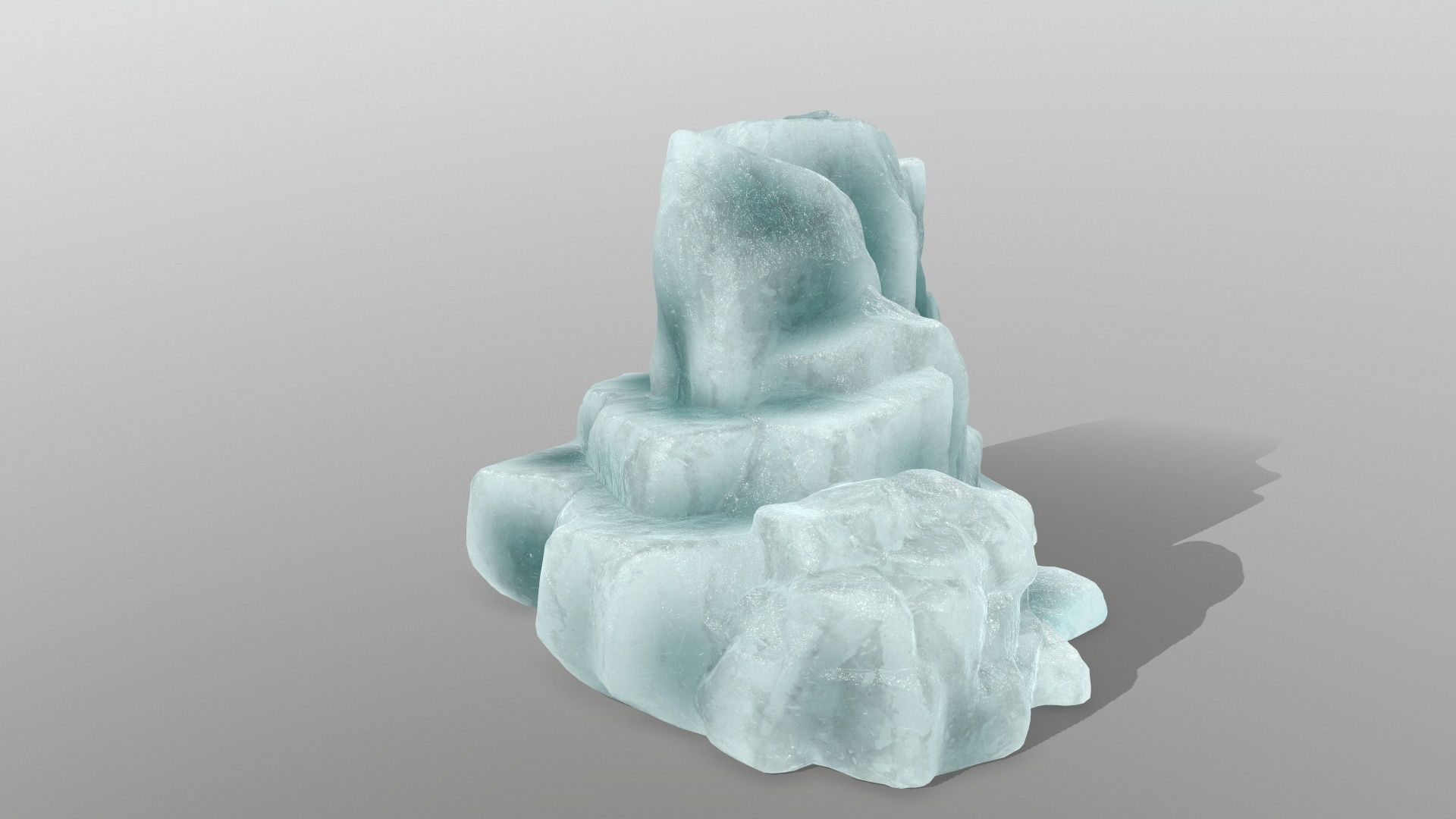 ice rocks Low-poly 3D model_2