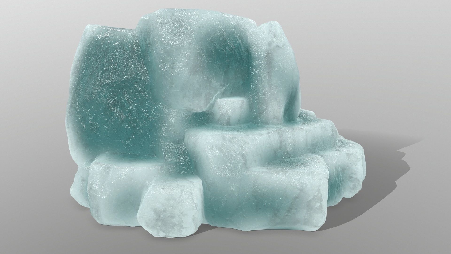 ice rocks Low-poly 3D model_4
