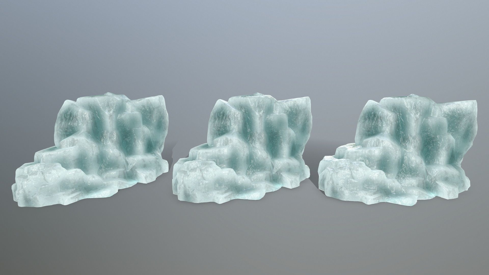 ice rocks Low-poly 3D model_8