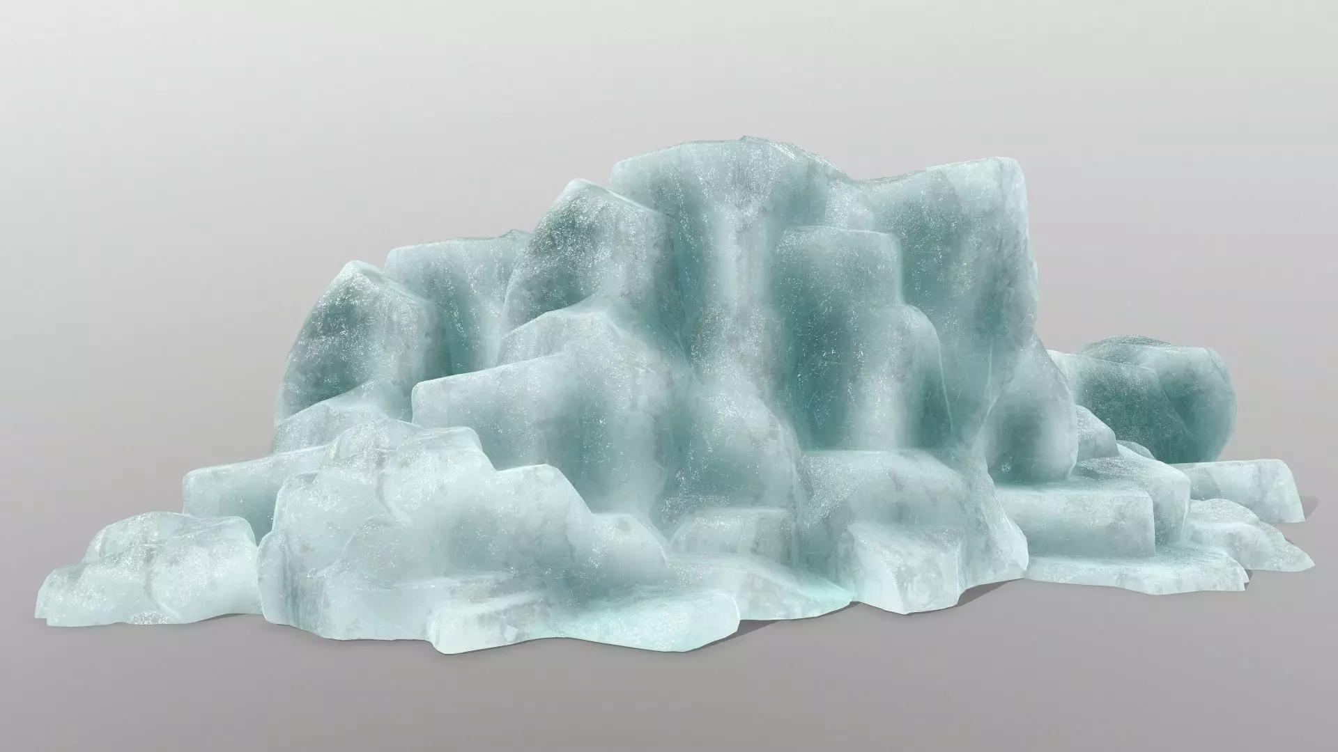 ice rocks Low-poly 3D model_0