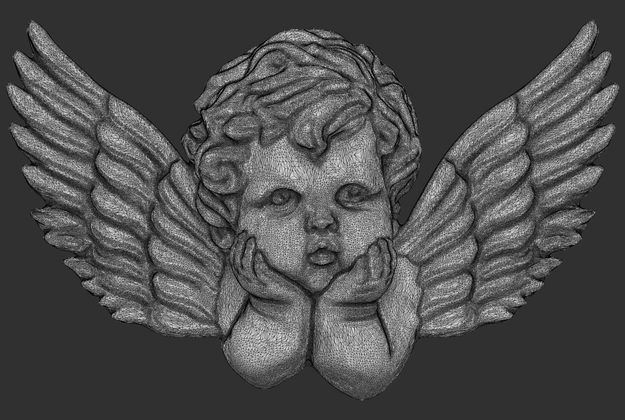 Angel Pendant - 3D Printable STL - Hollow and Solid Versions 3D print model_8