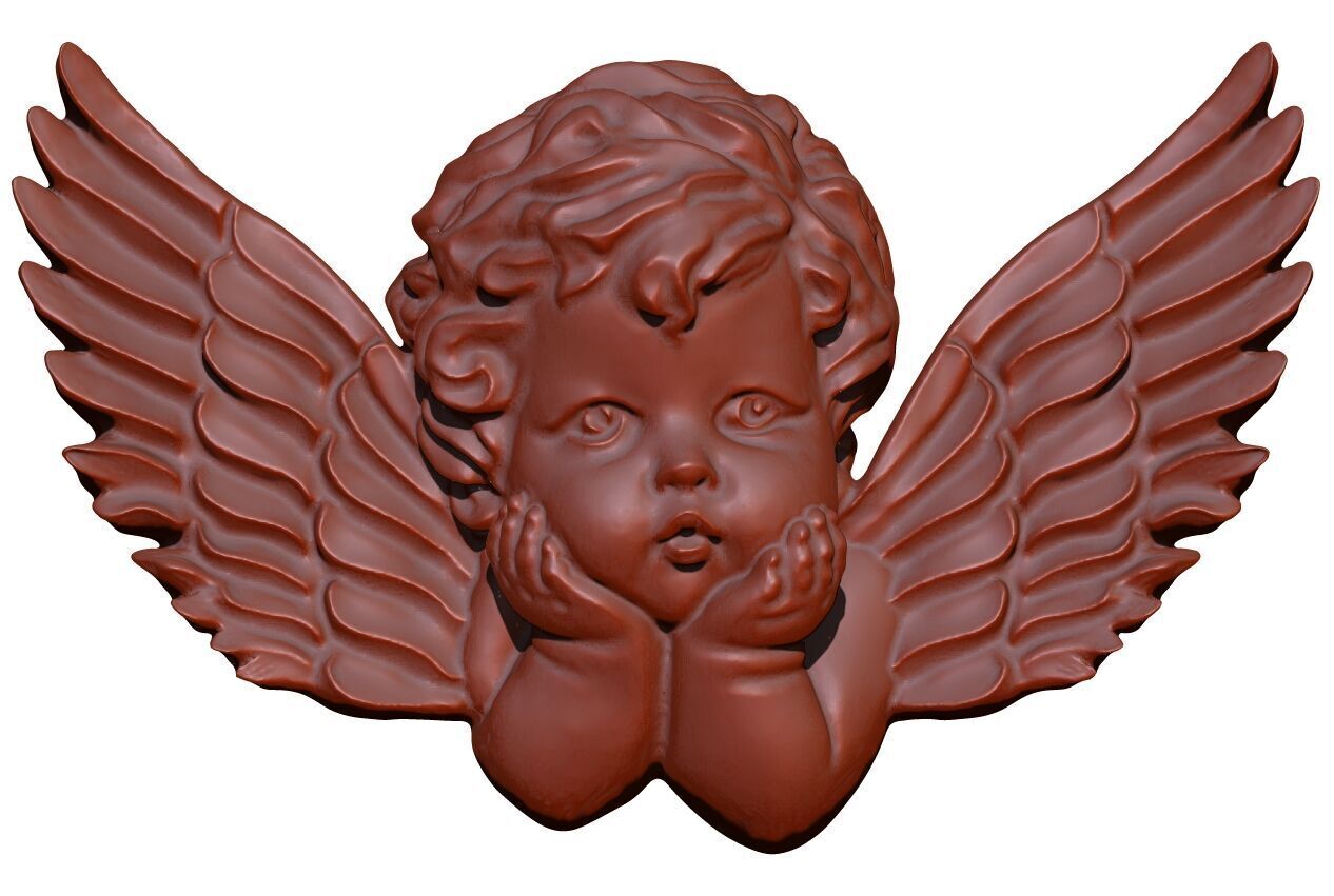 Angel Pendant - 3D Printable STL - Hollow and Solid Versions 3D print model_6