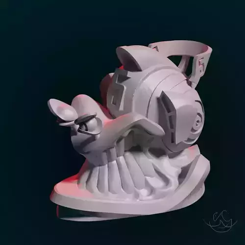 Snail helmet with light Free 3D print model